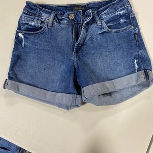 Silver Jeans Dark Blue Jean Shorts